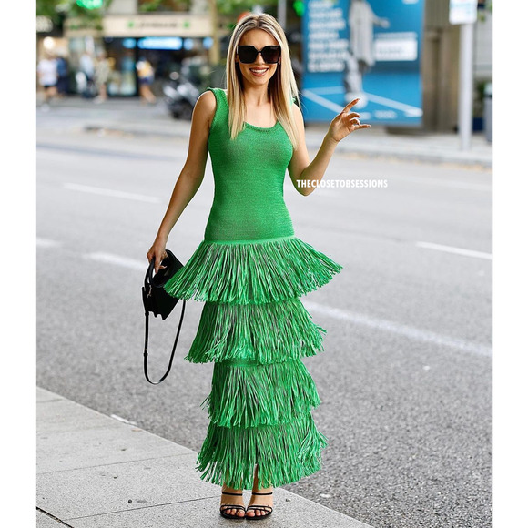 MANGO x SIMON MILLER Knit Fringe Maxi Dress NWT | Blogger Fave - Picture 11 of 16